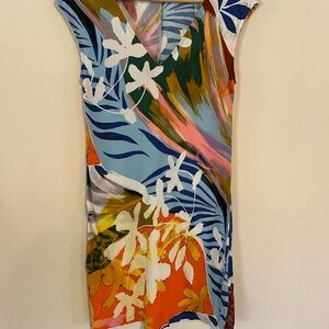 Multicolor Abstract Print Dress